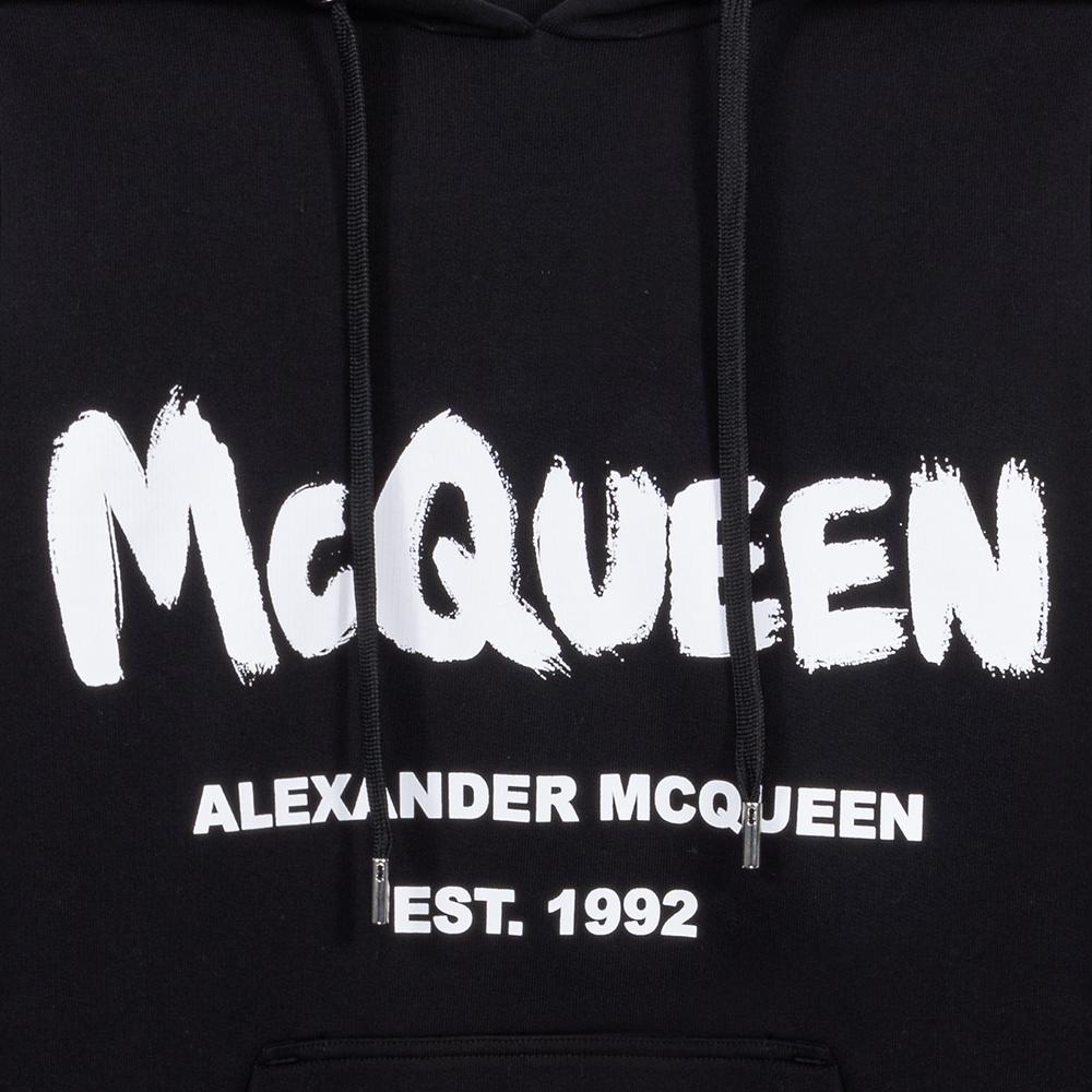 Alexander Mcqueen Graffiti Logo Print Black Women’s Hoodie