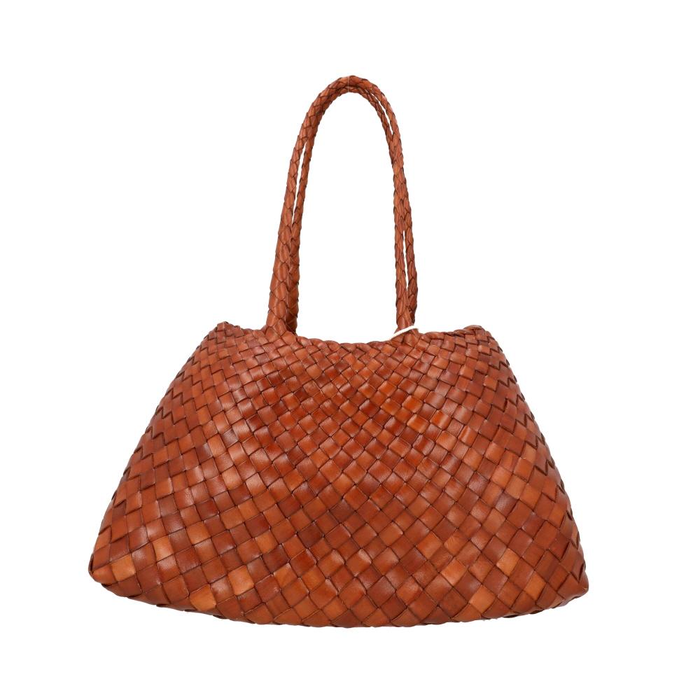 Dragon Diffusion Santa Croce Big Women’s Shoulder Bag 8892 TAN