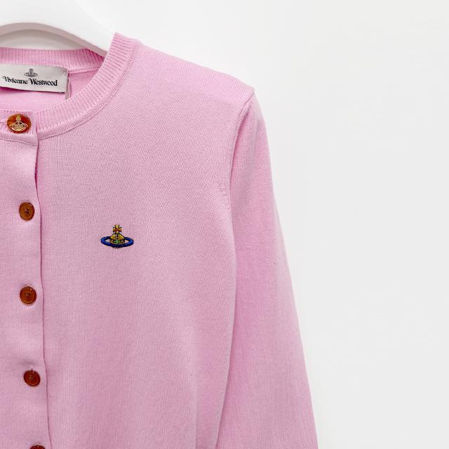 Vivienne Westwood BEA Embroidered Pink Cardigan
