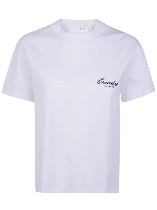 Fear of God Bright White Short Sleeve T-Shirt Women
