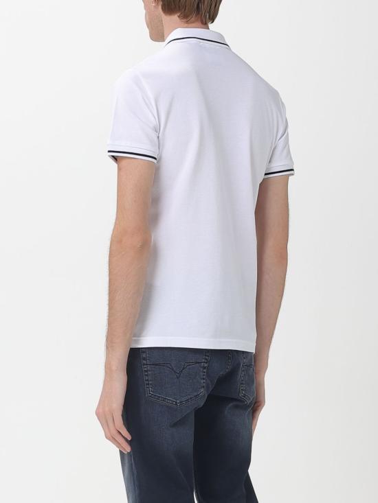 Versace White Cotton Polo Shirt for Men 80GAGT04CJ 01T003