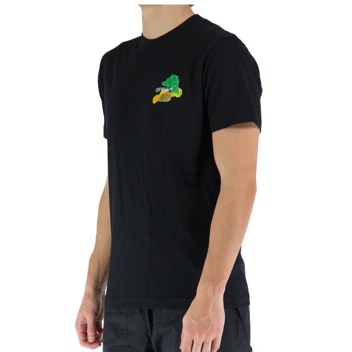 OFF WHITE Brush Arrow Slim Fit T-Shirt Black White Men’s