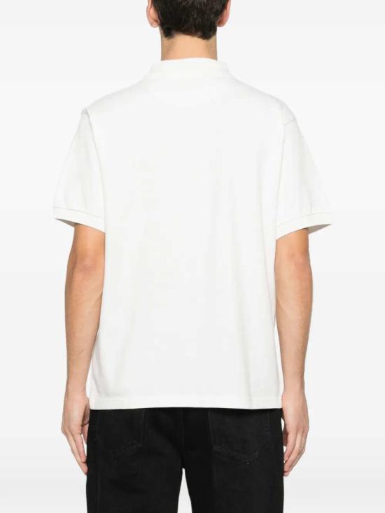 KENZO Men’s Cotton Polo Shirt FG55PO1014PU02 OFF WHITE DOM