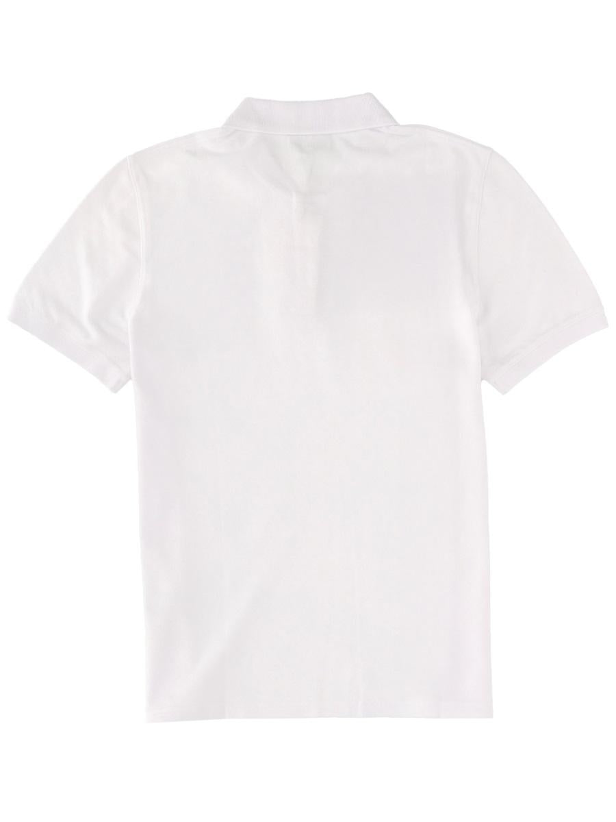 Maison Kitsune Short Sleeve Cotton Polo Shirt White Men