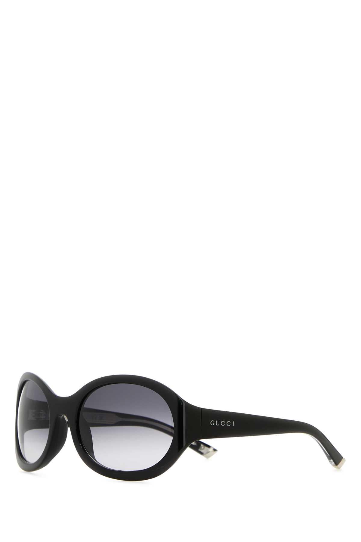 GUCCI Oversized Gray Acetate Square Sunglasses