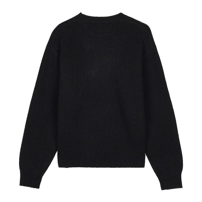 Humanmade Men’s Heart Knit Crewneck Sweater HM30CS035 BLACK