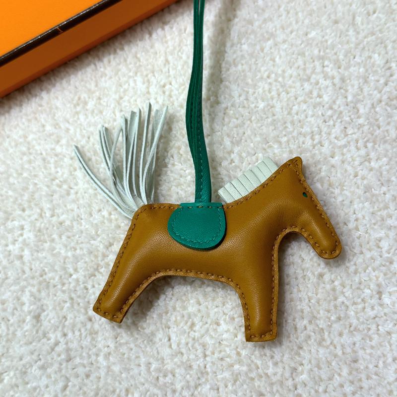 HERMES Rodeo PM Charm Calfskin Lambskin Keyring Unisex
