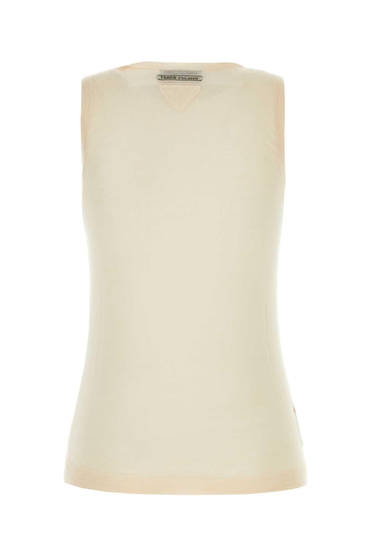 PRADA Black Sleeveless Cotton Blouse