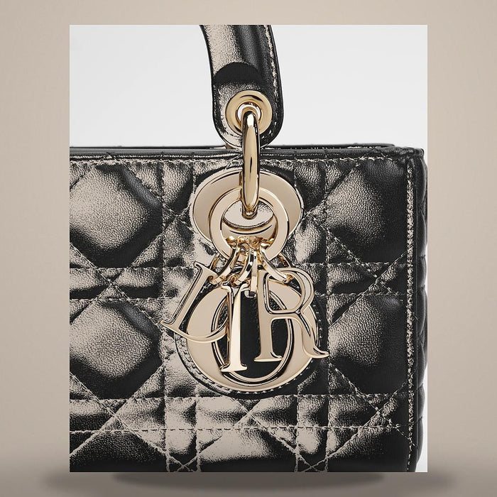 DIOR Lady D-Joy Mini Bag Black Cannage Lambskin Shoulder Bag