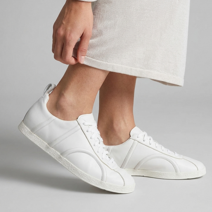 Toteme Women’s White Leather Low-Top Sneakers