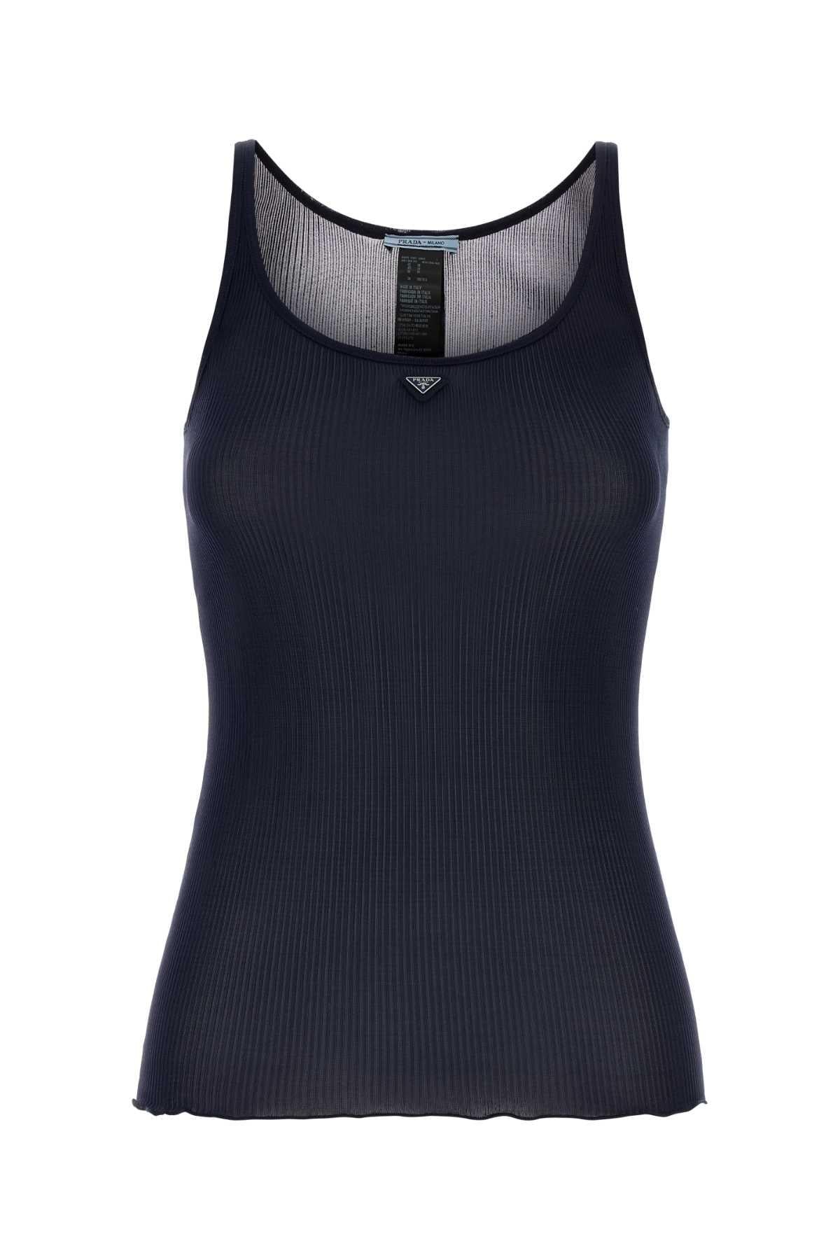 PRADA Black Cotton Tank Top