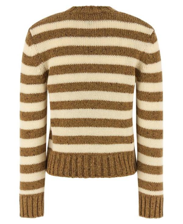 A.P.C. Speckled Stripe Knit Round Neck Sweater F23467 TCC
