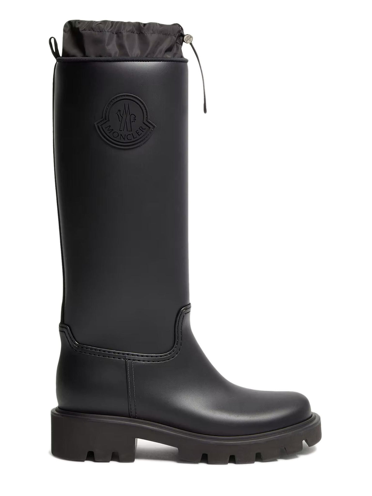 Moncler Black Leather Mid-Calf Ankle Boots