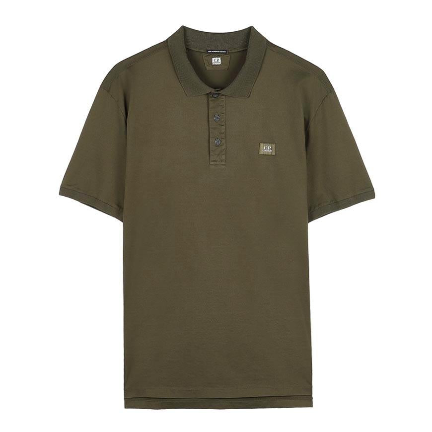 CP Company Mens Jersey Garment-Dyed Polo Shirt