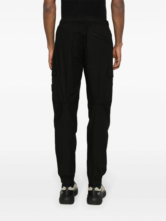 STONE ISLAND Black Straight Classic Pants Men Cotton Bl L2S153100031 S0A10 V0029