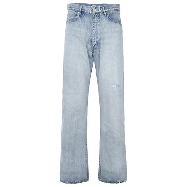 AURALEE Light Indigo Faded Selvedge Denim Pants