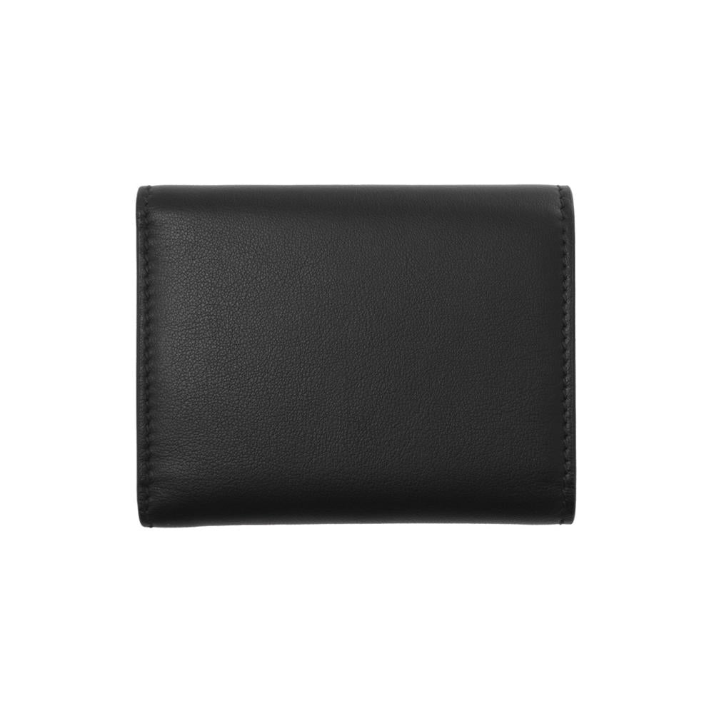 Ferragamo Logo Two-Tone Trifold Wallet Black Brown 22 0867 0779959