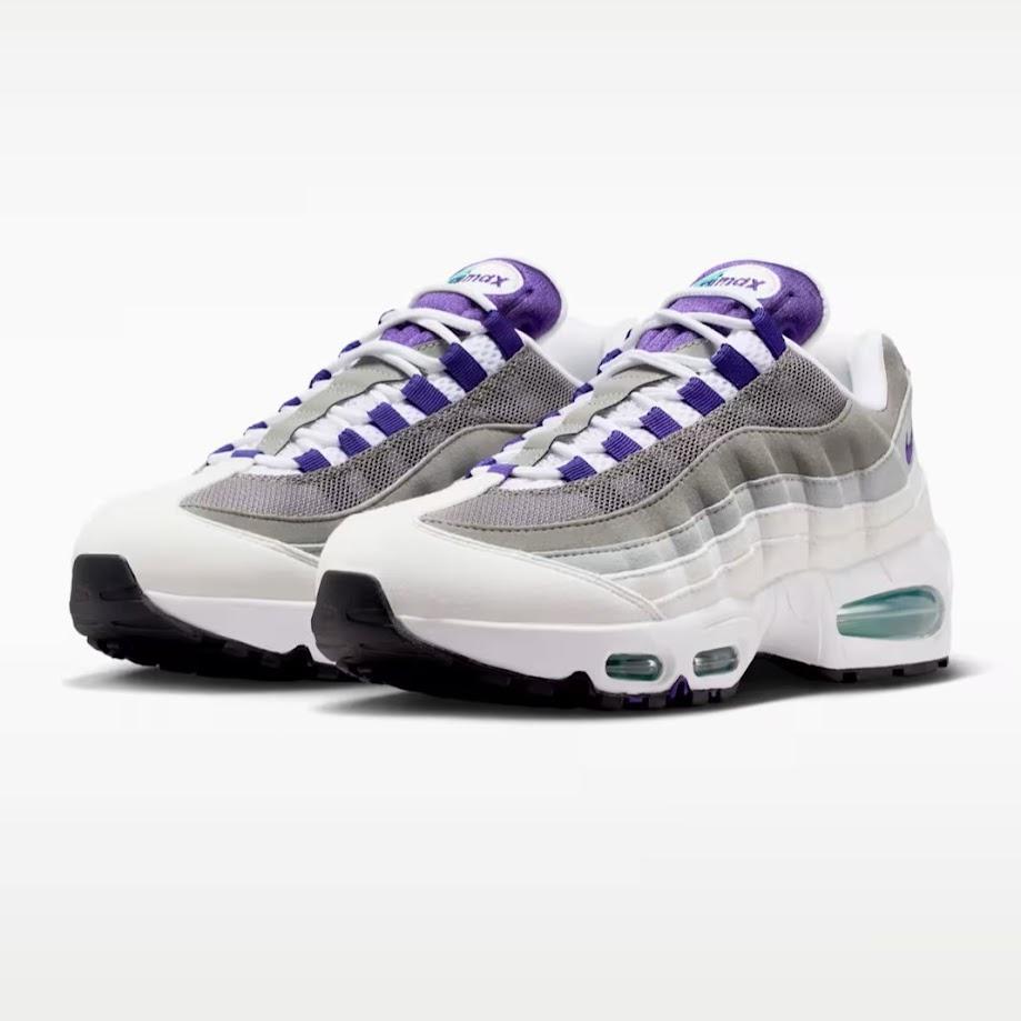 Nike Air Max 95 OG White Purple Mesh Low-Top Sneakers HJ5996 100