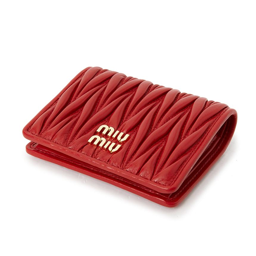 Miu Miu Matelassé Leather Compact Wallet 5MV204 AFPP F0011