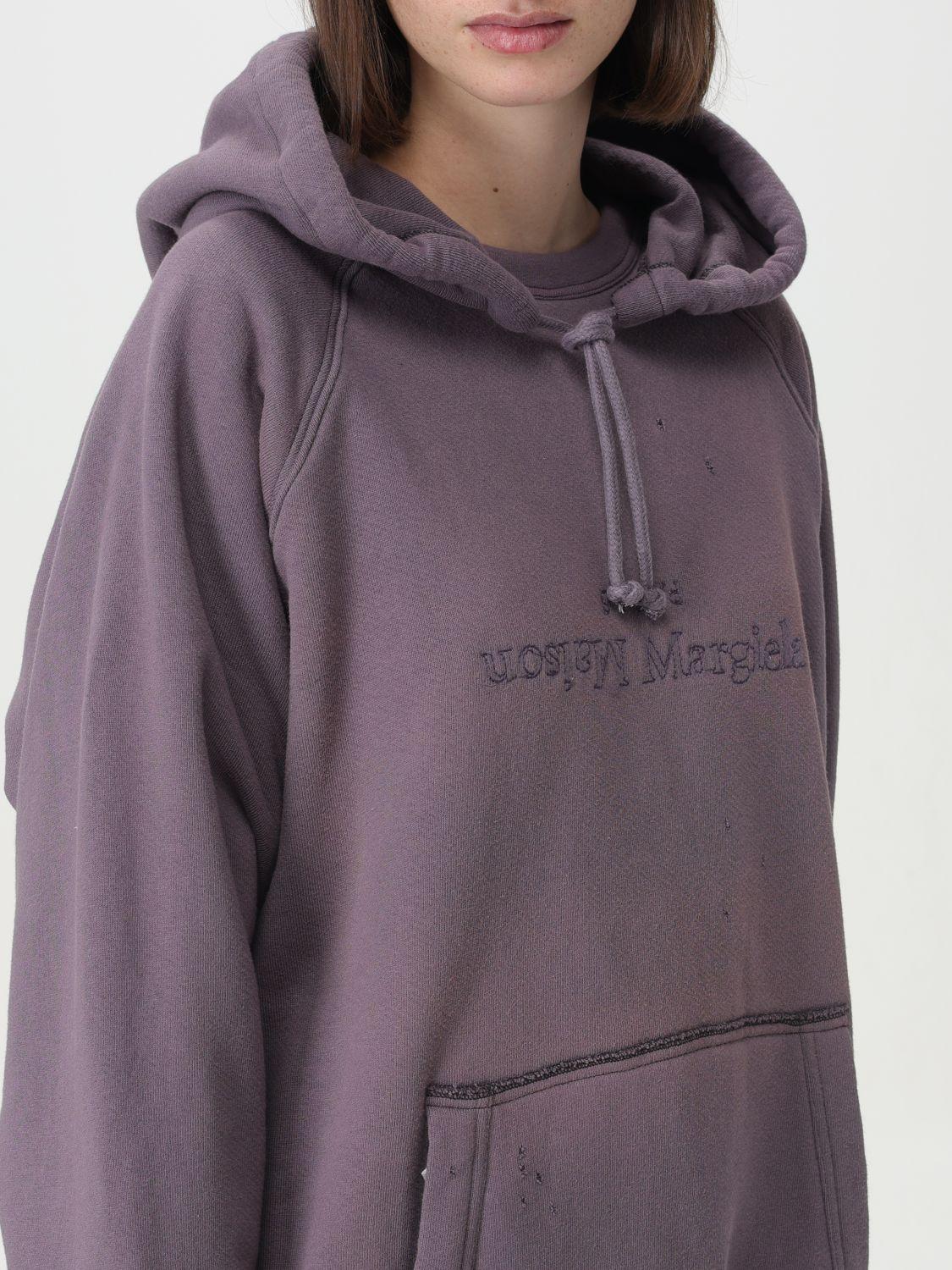 Maison Margiela Gray Cotton Hoodie Sweatshirt for Women