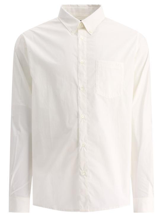 A.P.C. Long Sleeve Shirt for Men COEVDH12509AAB WHITE DOM