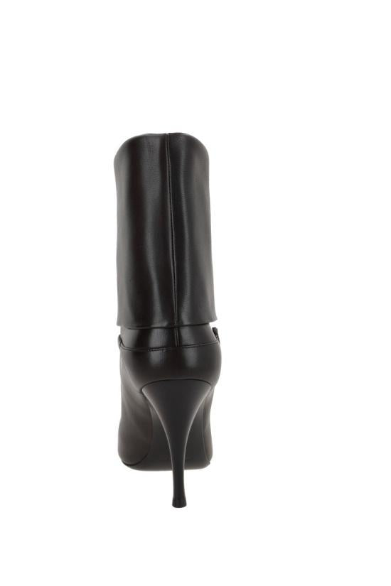 Saint Laurent Niki Smooth Leather Boots Eagle Brown