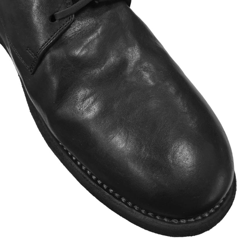 GUIDI Black Horse Full Grain Leather Derby Shoes 992X
