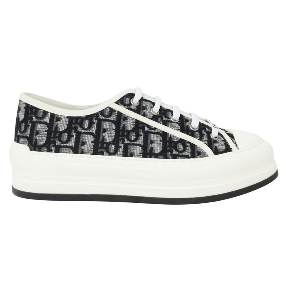 DIOR Oblique Canvas Low-Top Sneakers Women’s White/Navy