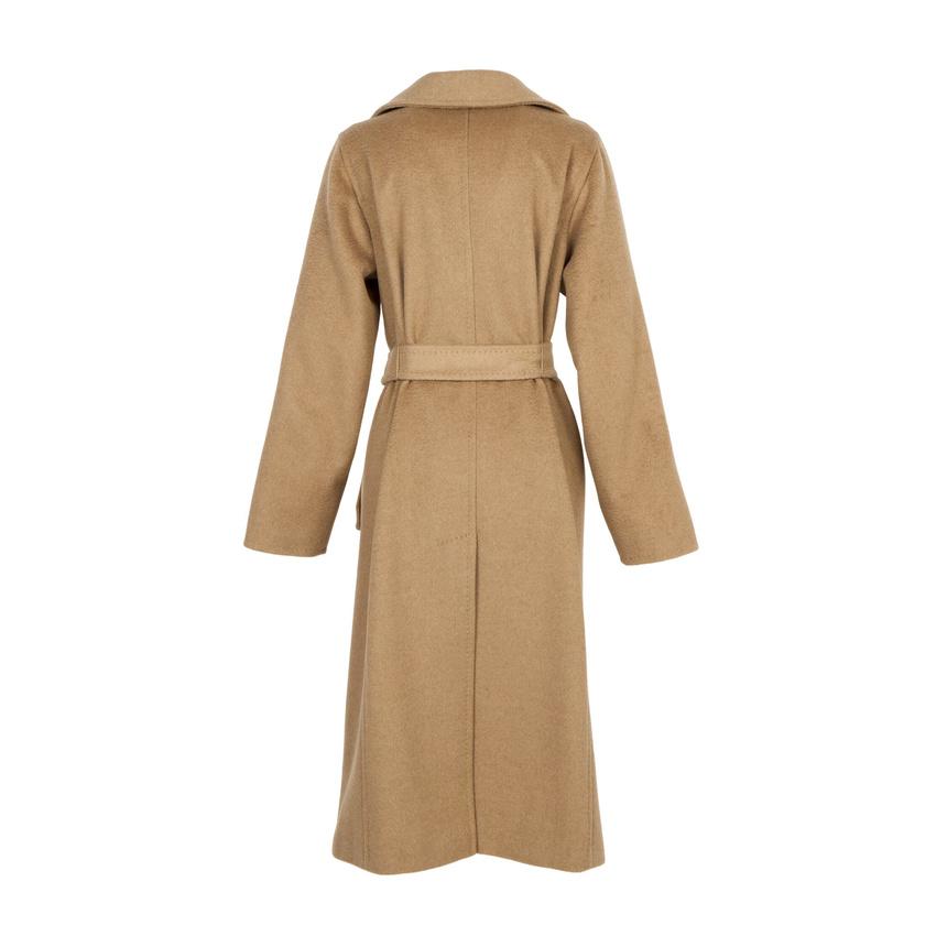 Max Mara Manuela Wrap Wool Cashmere Coat Ivory