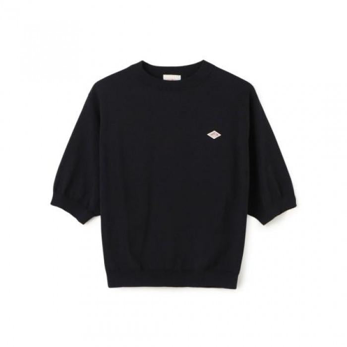 DANTON Black Jersey Knit Half Sleeve Crew Neck Pullover T-Shirt DTD0135 YSD