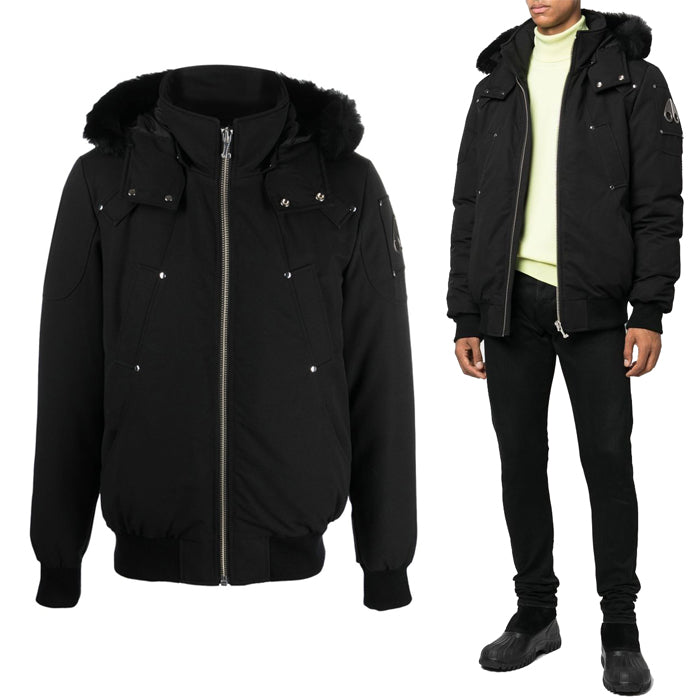 Moose Knuckles Ballistic Bomber Fur Hood Down Jacket