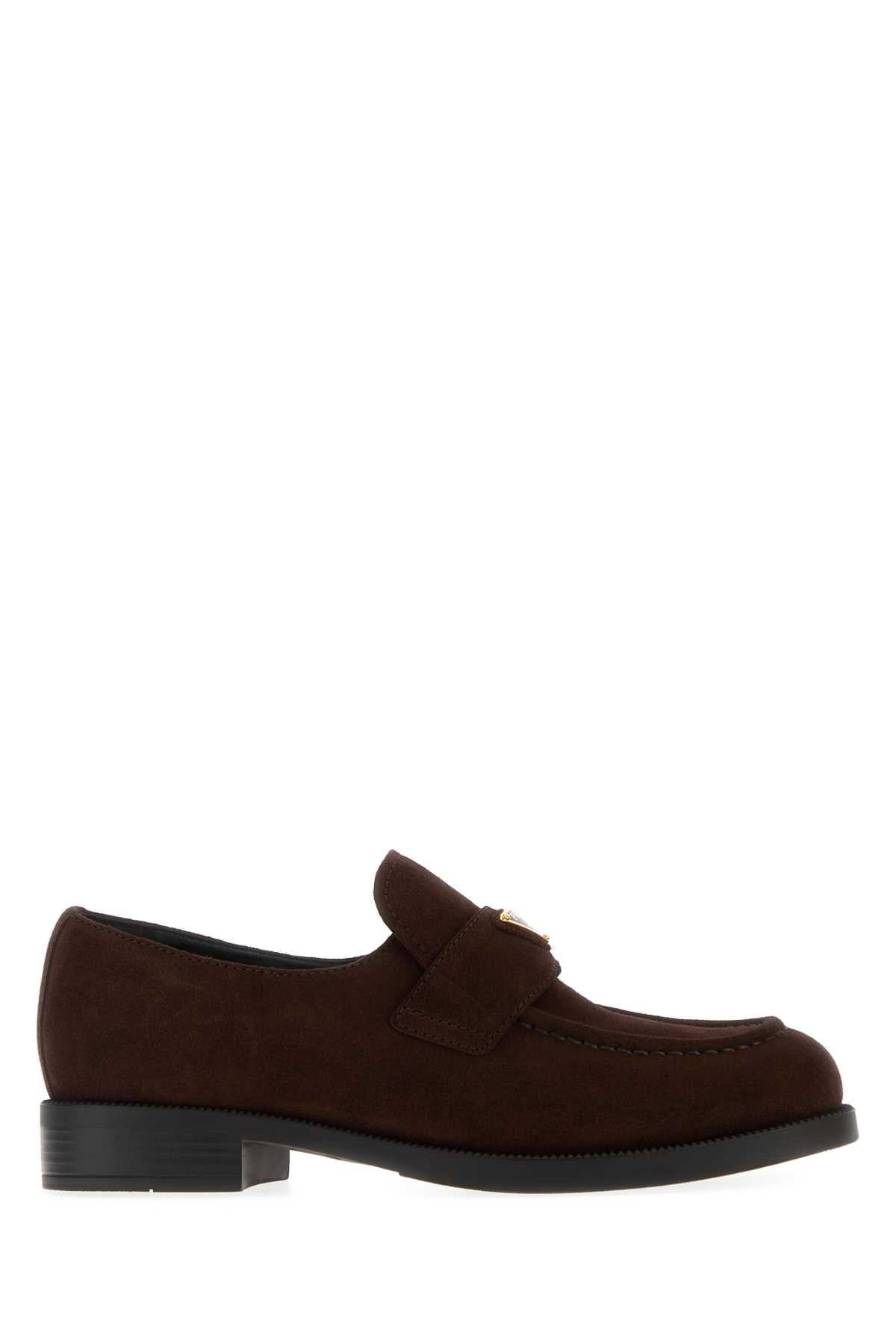 PRADA Black Leather Loafer Shoes