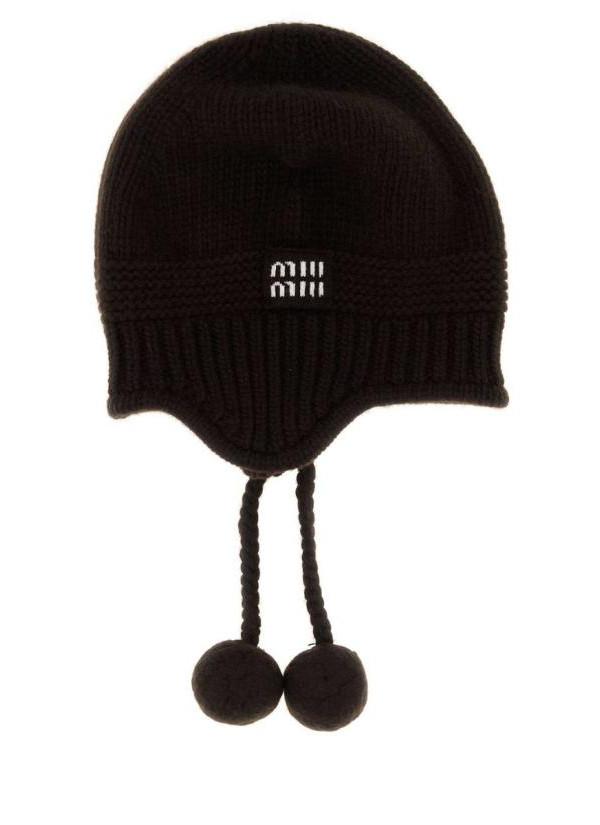 Miu Miu Cashmere Hat Black