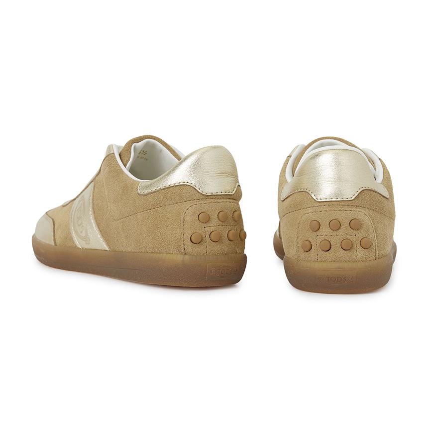 Tods Tabs Women’s Low-Top Leather Sneakers White Beige XXW68C0IJ20 U8WYY16
