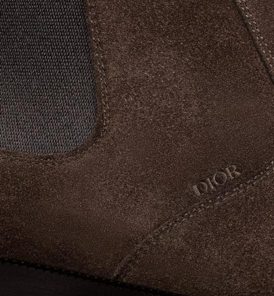 DIOR Black Leather Boots for Men 3BO384ZPE 750 BROWN DOM