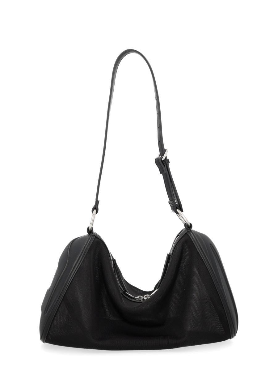 DIESEL Black Leather Shoulder Bag