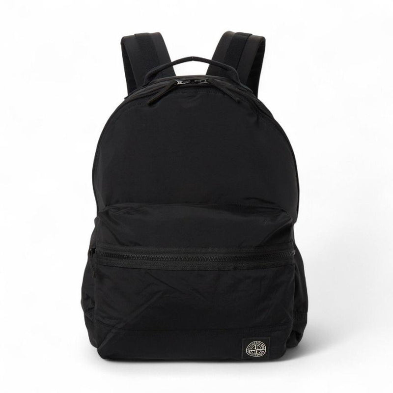 STONE ISLAND Black Nylon Men's Backpack