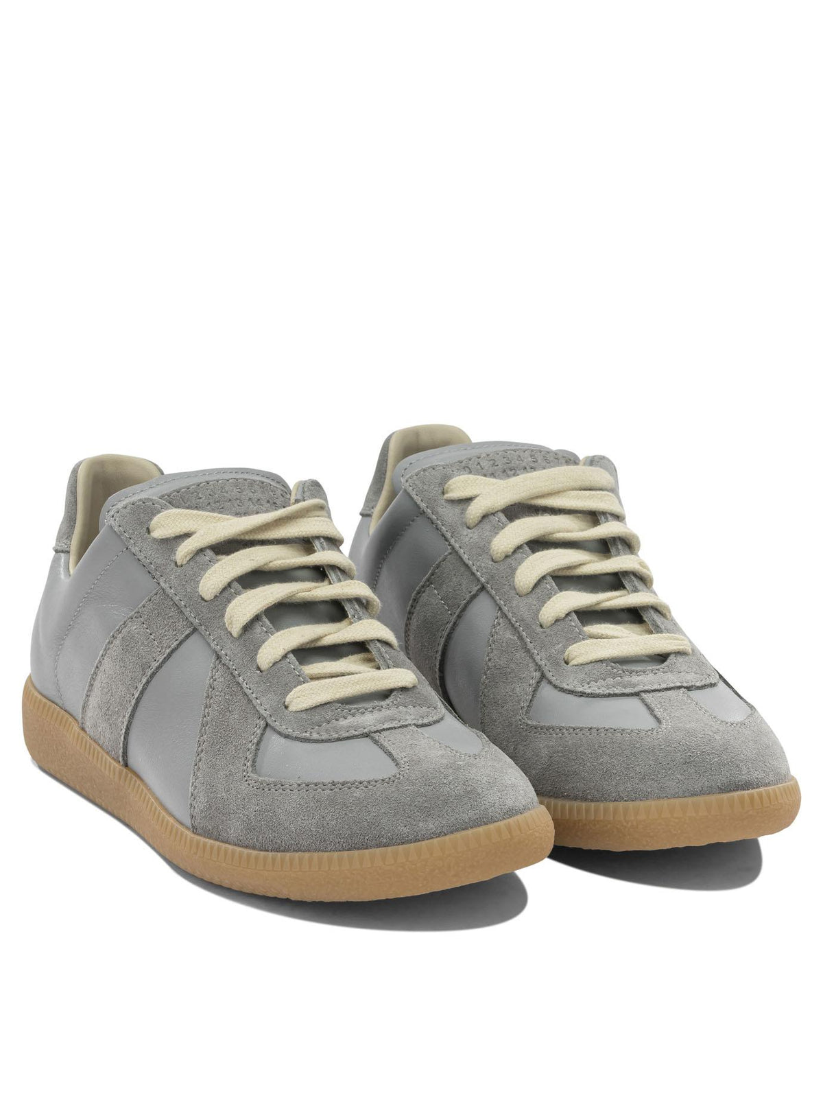 Maison Margiela Black Leather Low-Top Sneakers