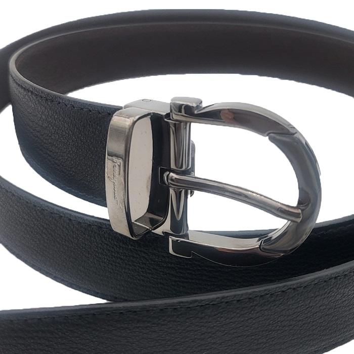 Ferragamo Gancini Reversible Leather Belt 67 0130 0752686