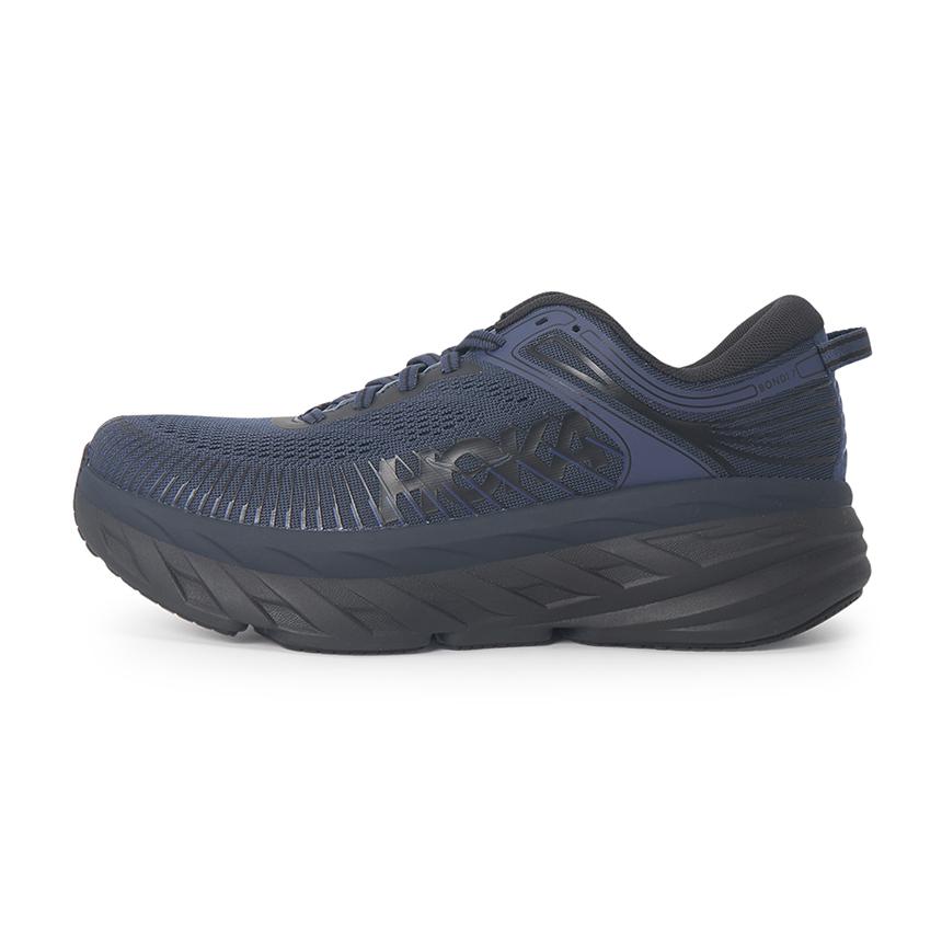 HOKA Bondi 7 Men’s Running Shoes Low-Top Sneakers Navy/Black