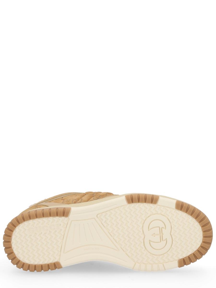 GUCCI White Leather Low-Top Sneakers