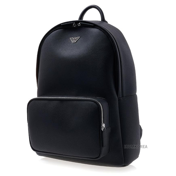 Emporio Armani Men's Logo Backpack Navy Blue Synthetic