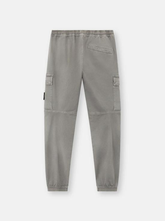 STONE ISLAND Stretch Organic Broken Twill Cotton Old Effect Loose Joggers