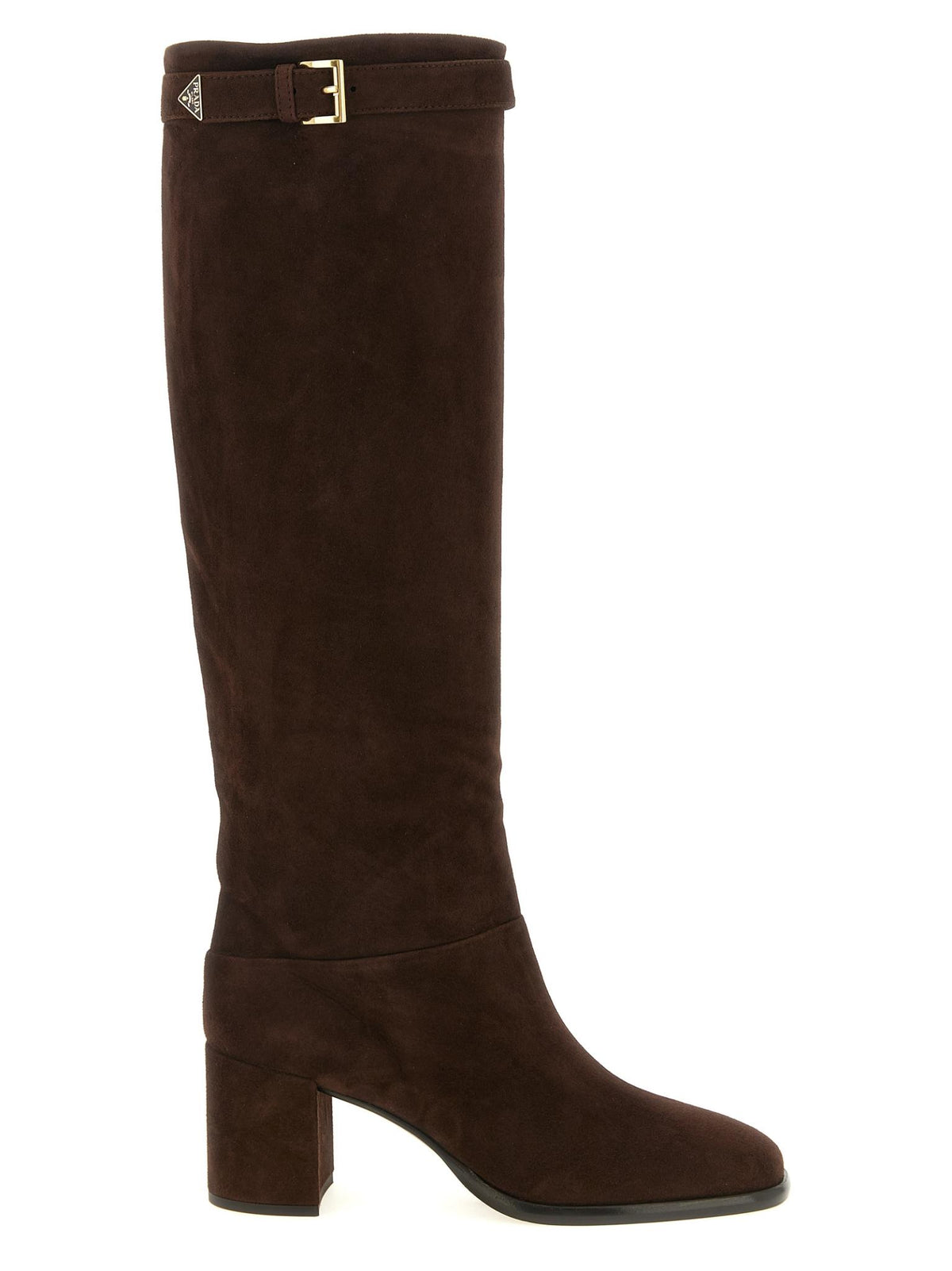 PRADA Black Leather Knee-High Long Boots