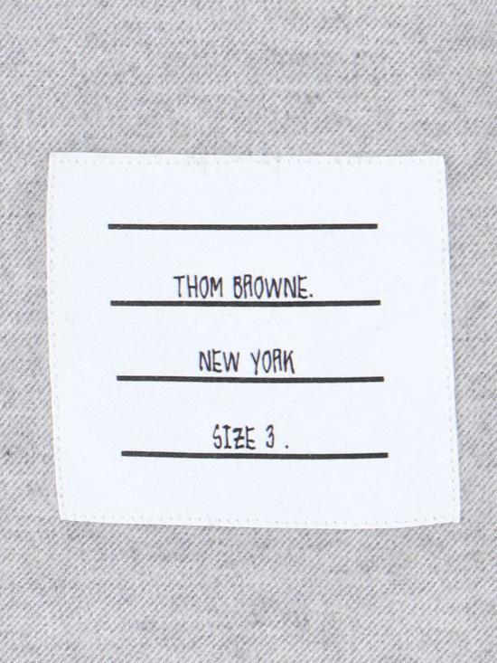 THOM BROWNE Flannel 4-Bar Long Sleeve Shirt Med Gray Men’s