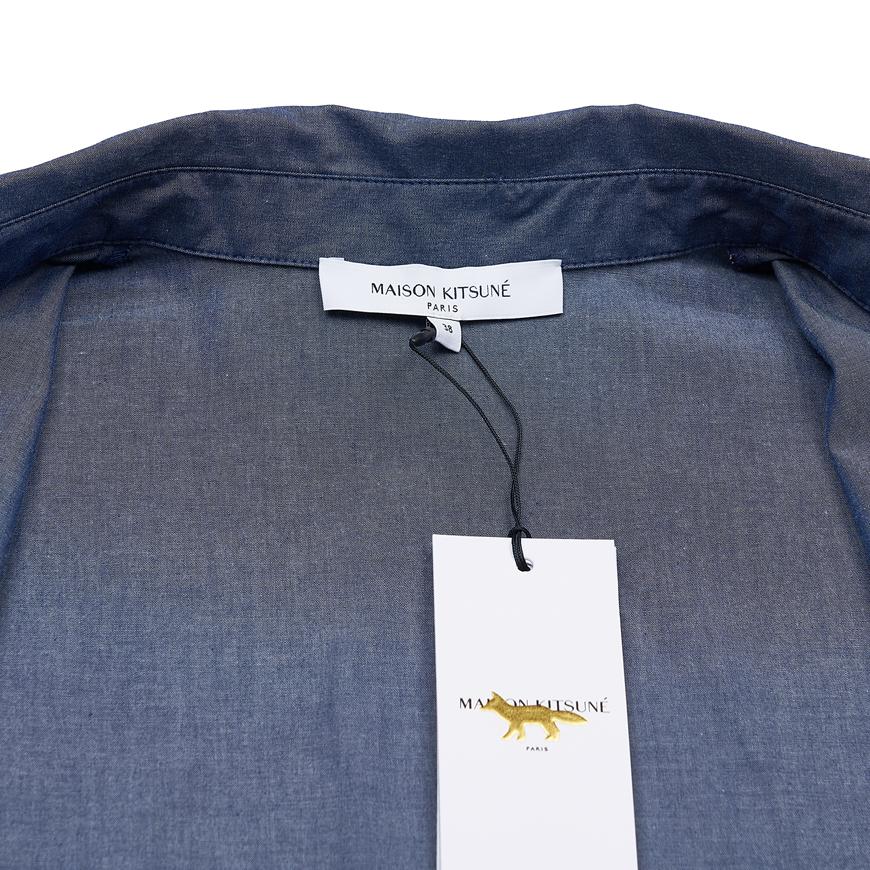 Maison Kitsune Women’s Casual Fox Patch Shirt OW00401WC5043 P470