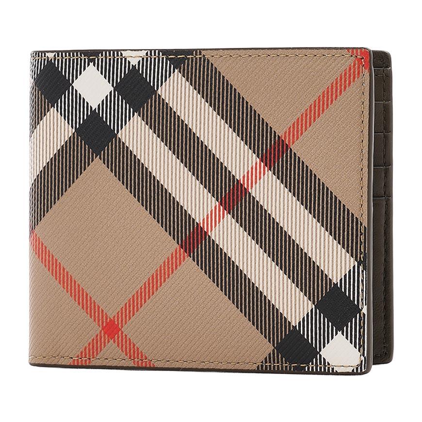 BURBERRY Men’s Check Bifold Wallet