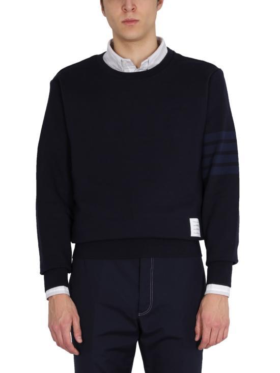 THOM BROWNE Navy Long Sleeve Sweatshirt