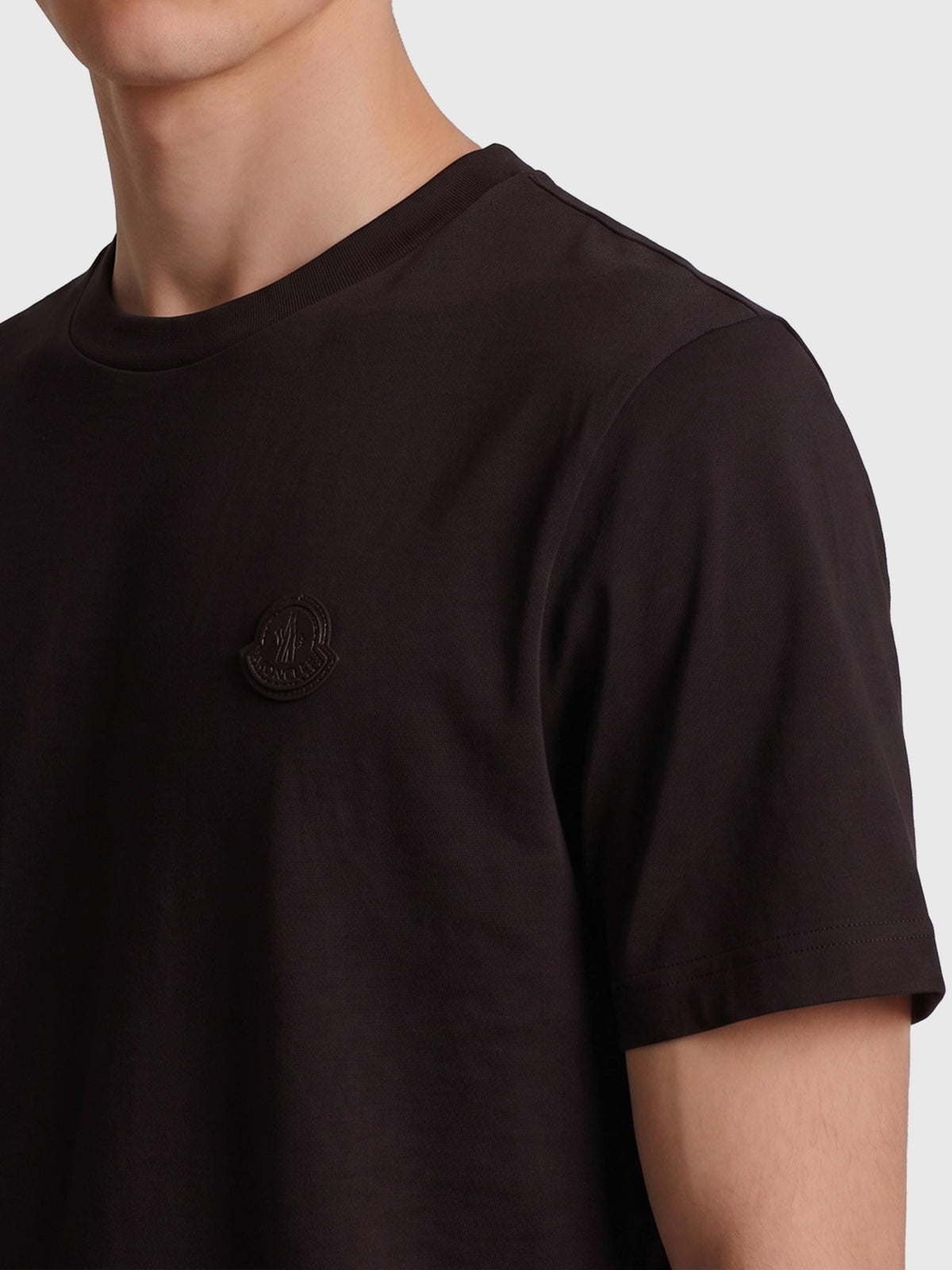 Moncler Black Cotton Short Sleeve T-Shirt