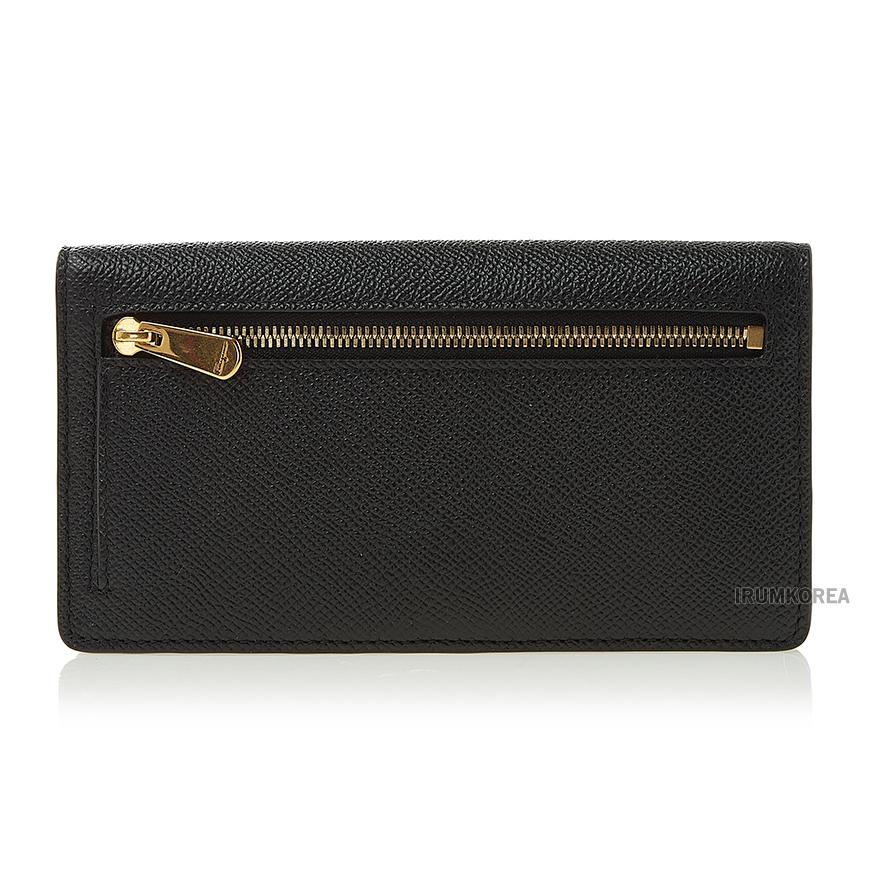 Ferragamo Gancini Leather Continental Wallet Black Women’s